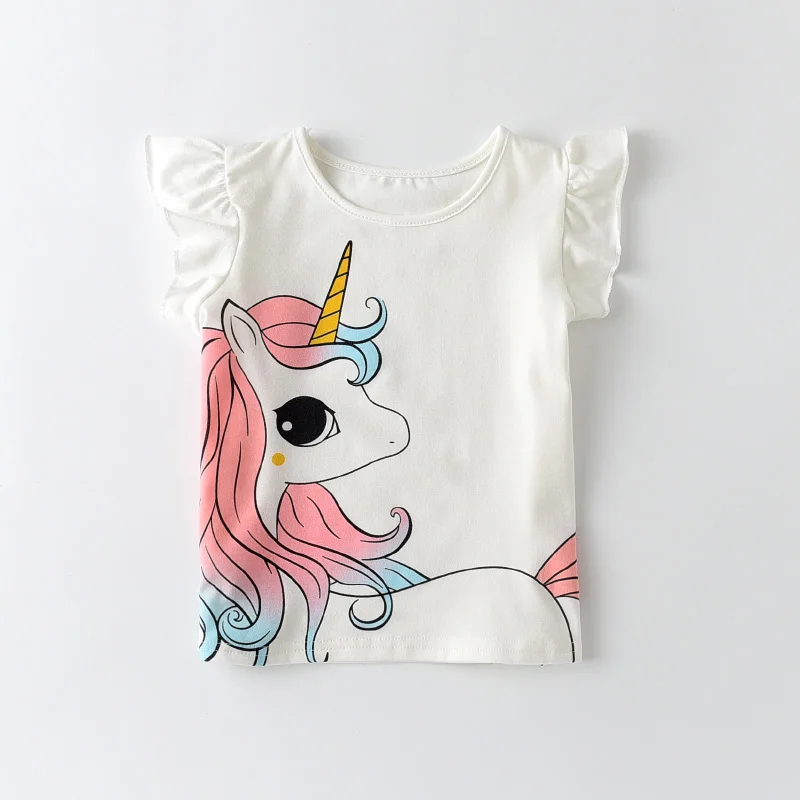 Bear Leader Summer Fashion Unisex Unicorn T-shirt Children Boys Short Sleeves White Tees Baby Kids Cotton Tops for Girls Clothes