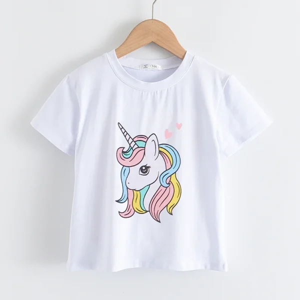 Bear Leader Summer Fashion Unisex Unicorn T-shirt Children Boys Short Sleeves White Tees Baby Kids Cotton Tops for Girls Clothes - Image 3