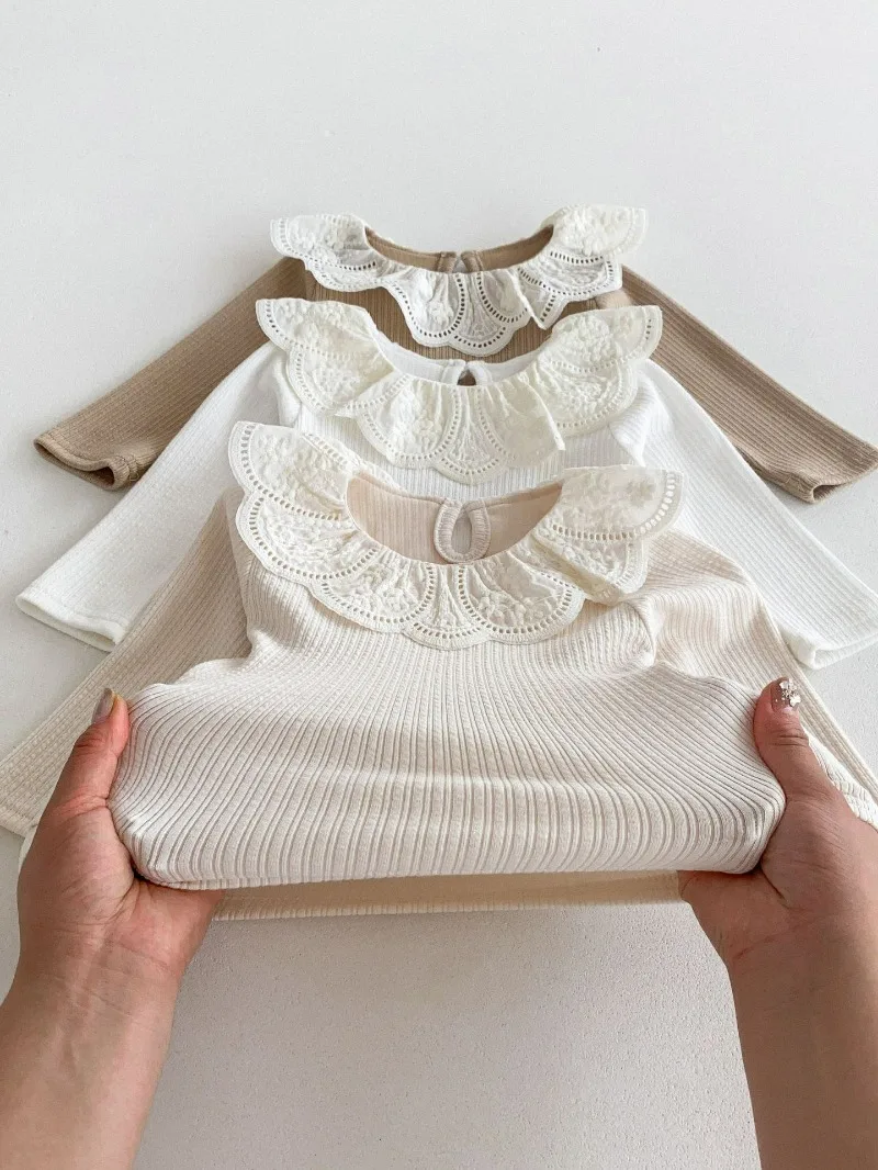 Baby Clothes Autumn Infant Girls Long Sleeve T-shirts Lace Lotus Collar Princess Kids Ribbed Bottoming Shirt Toddler Cotton Tops Baby Clothes Autumn Infant Girls Long Sleeve T-shirts Lace Lotus Collar Princess Kids Ribbed Bottoming Shirt Toddler Cotton Tops