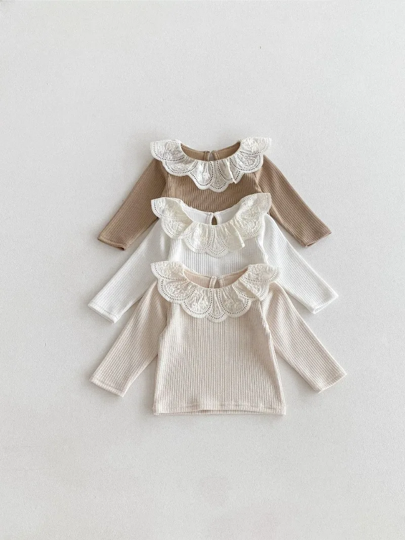 Baby Clothes Autumn Infant Girls Long Sleeve T-shirts Lace Lotus Collar Princess Kids Ribbed Bottoming Shirt Toddler Cotton Tops Baby Clothes Autumn Infant Girls Long Sleeve T-shirts Lace Lotus Collar Princess Kids Ribbed Bottoming Shirt Toddler Cotton Tops
