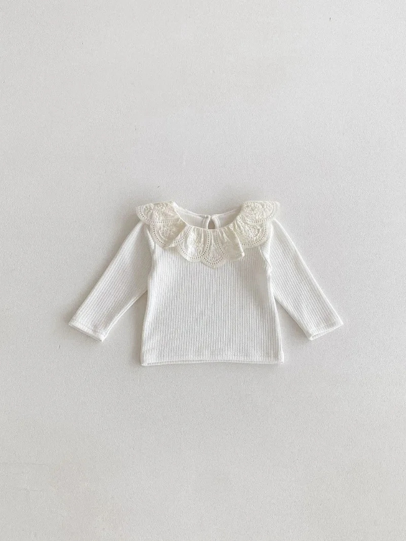 Baby Clothes Autumn Infant Girls Long Sleeve T-shirts Lace Lotus Collar Princess Kids Ribbed Bottoming Shirt Toddler Cotton Tops Baby Clothes Autumn Infant Girls Long Sleeve T-shirts Lace Lotus Collar Princess Kids Ribbed Bottoming Shirt Toddler Cotton Tops