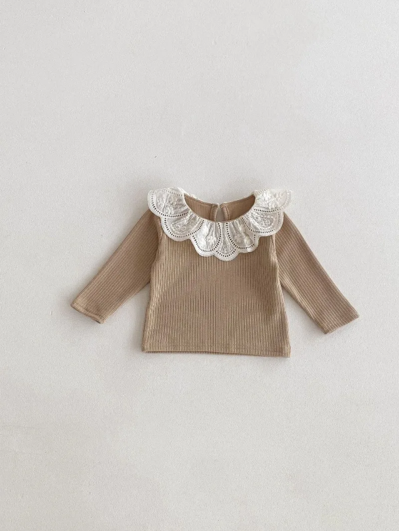 Baby Clothes Autumn Infant Girls Long Sleeve T-shirts Lace Lotus Collar Princess Kids Ribbed Bottoming Shirt Toddler Cotton Tops Baby Clothes Autumn Infant Girls Long Sleeve T-shirts Lace Lotus Collar Princess Kids Ribbed Bottoming Shirt Toddler Cotton Tops