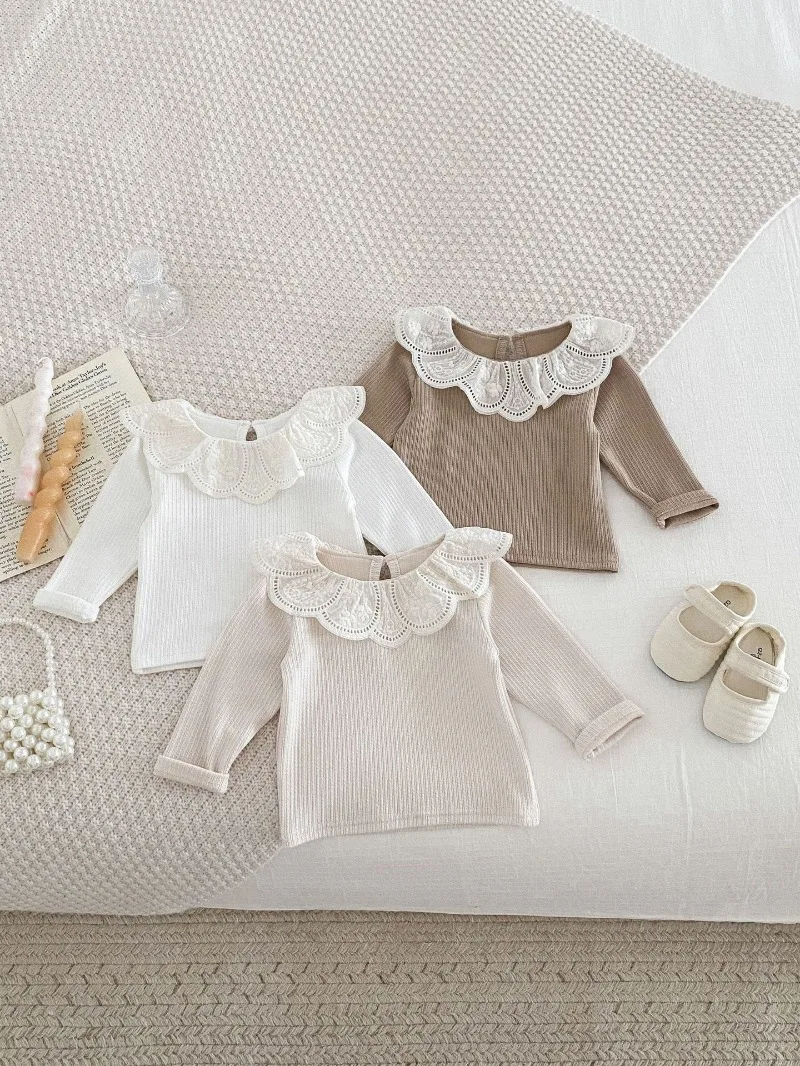 Baby Clothes Autumn Infant Girls Long Sleeve T-shirts Lace Lotus Collar Princess Kids Ribbed Bottoming Shirt Toddler Cotton Tops Baby Clothes Autumn Infant Girls Long Sleeve T-shirts Lace Lotus Collar Princess Kids Ribbed Bottoming Shirt Toddler Cotton Tops