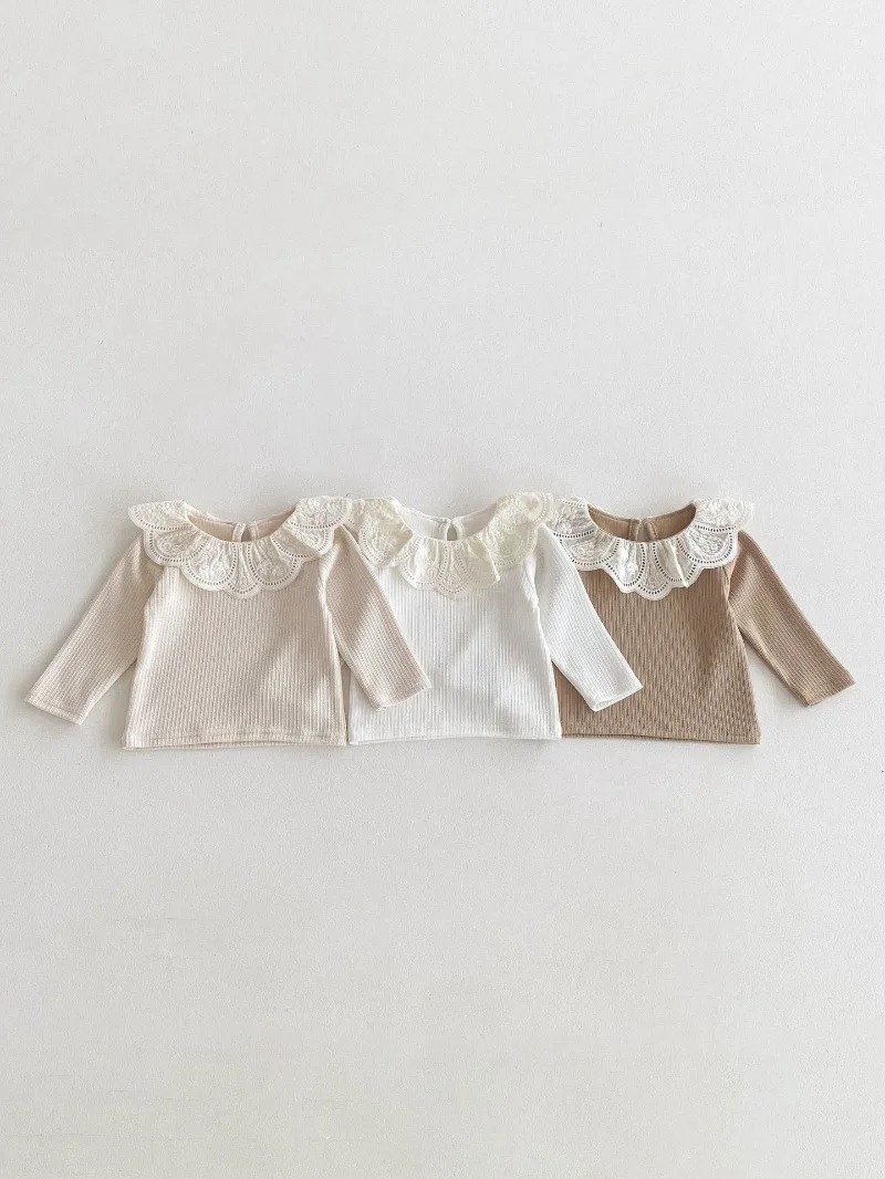 Baby Clothes Autumn Infant Girls Long Sleeve T-shirts Lace Lotus Collar Princess Kids Ribbed Bottoming Shirt Toddler Cotton Tops Baby Clothes Autumn Infant Girls Long Sleeve T-shirts Lace Lotus Collar Princess Kids Ribbed Bottoming Shirt Toddler Cotton Tops