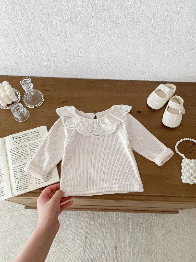 Baby Clothes Autumn Infant Girls Long Sleeve T-shirts Lace Lotus Collar Princess Kids Ribbed Bottoming Shirt Toddler Cotton Tops Baby Clothes Autumn Infant Girls Long Sleeve T-shirts Lace Lotus Collar Princess Kids Ribbed Bottoming Shirt Toddler Cotton Tops