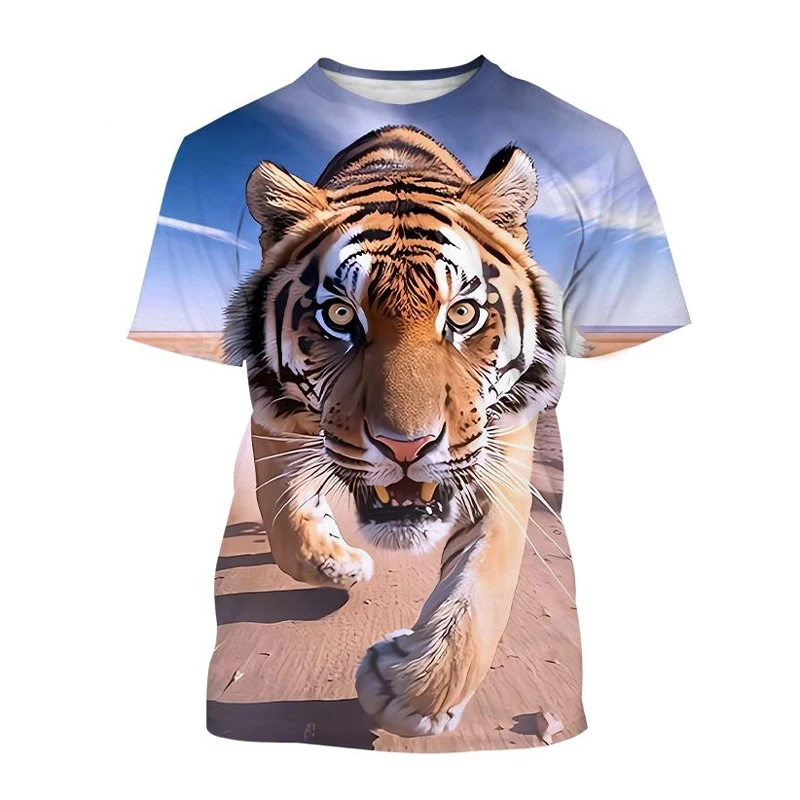 T-Shirts 3D Print Kawaii Animal Tiger Summer O-Neck T Shirt Casual Boys Girls Tops Oversized Fashion Kids Tees Children Clothing T-Shirts 3D Print Kawaii Animal Tiger Summer O-Neck T Shirt Casual Boys Girls Tops Oversized Fashion Kids Tees Children Clothing