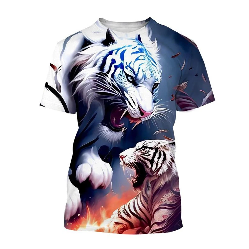 T-Shirts 3D Print Kawaii Animal Tiger Summer O-Neck T Shirt Casual Boys Girls Tops Oversized Fashion Kids Tees Children Clothing T-Shirts 3D Print Kawaii Animal Tiger Summer O-Neck T Shirt Casual Boys Girls Tops Oversized Fashion Kids Tees Children Clothing