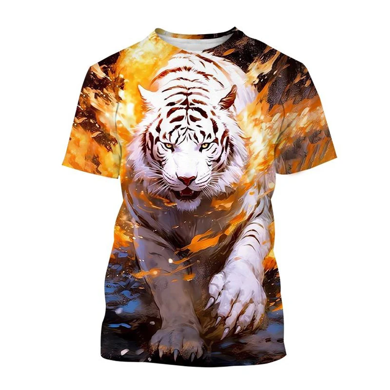 T-Shirts 3D Print Kawaii Animal Tiger Summer O-Neck T Shirt Casual Boys Girls Tops Oversized Fashion Kids Tees Children Clothing T-Shirts 3D Print Kawaii Animal Tiger Summer O-Neck T Shirt Casual Boys Girls Tops Oversized Fashion Kids Tees Children Clothing