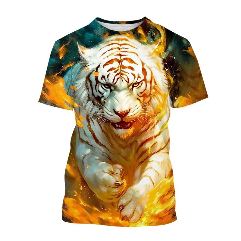 T-Shirts 3D Print Kawaii Animal Tiger Summer O-Neck T Shirt Casual Boys Girls Tops Oversized Fashion Kids Tees Children Clothing T-Shirts 3D Print Kawaii Animal Tiger Summer O-Neck T Shirt Casual Boys Girls Tops Oversized Fashion Kids Tees Children Clothing