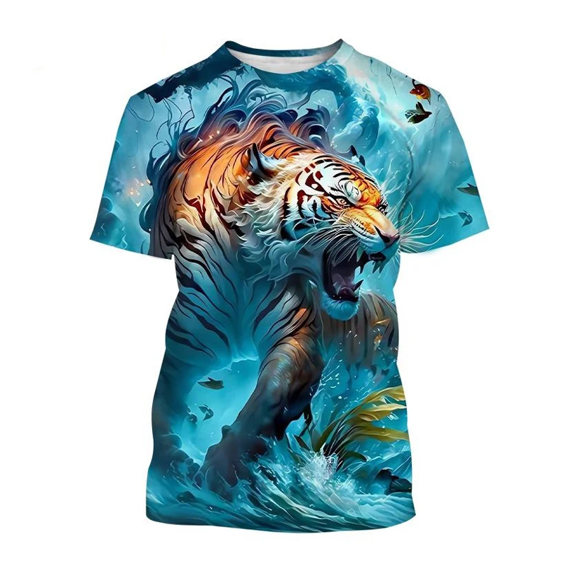 T-Shirts 3D Print Kawaii Animal Tiger Summer O-Neck T Shirt Casual Boys Girls Tops Oversized Fashion Kids Tees Children Clothing T-Shirts 3D Print Kawaii Animal Tiger Summer O-Neck T Shirt Casual Boys Girls Tops Oversized Fashion Kids Tees Children Clothing