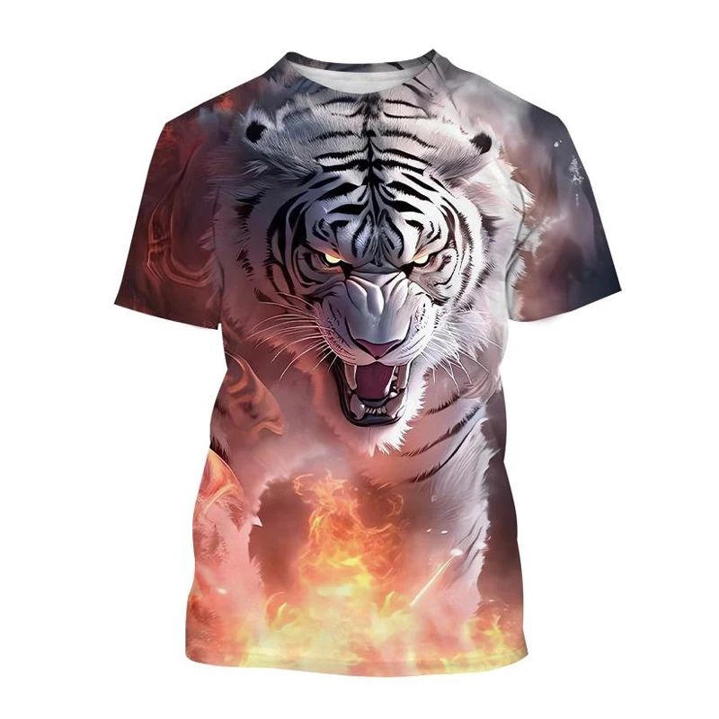 T-Shirts 3D Print Kawaii Animal Tiger Summer O-Neck T Shirt Casual Boys Girls Tops Oversized Fashion Kids Tees Children Clothing T-Shirts 3D Print Kawaii Animal Tiger Summer O-Neck T Shirt Casual Boys Girls Tops Oversized Fashion Kids Tees Children Clothing