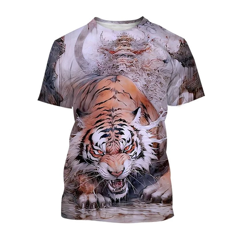 T-Shirts 3D Print Kawaii Animal Tiger Summer O-Neck T Shirt Casual Boys Girls Tops Oversized Fashion Kids Tees Children Clothing T-Shirts 3D Print Kawaii Animal Tiger Summer O-Neck T Shirt Casual Boys Girls Tops Oversized Fashion Kids Tees Children Clothing
