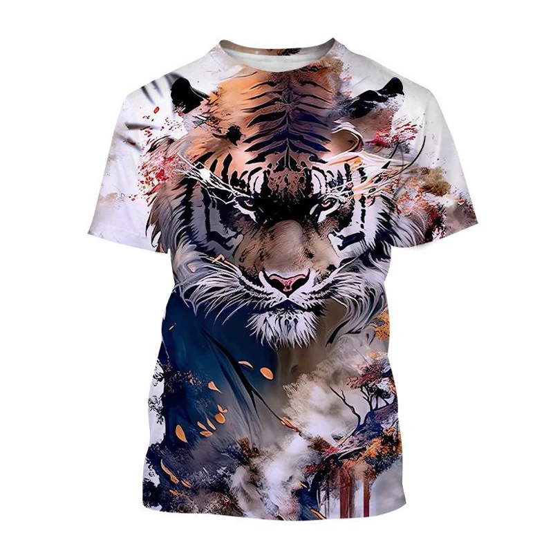 T-Shirts 3D Print Kawaii Animal Tiger Summer O-Neck T Shirt Casual Boys Girls Tops Oversized Fashion Kids Tees Children Clothing T-Shirts 3D Print Kawaii Animal Tiger Summer O-Neck T Shirt Casual Boys Girls Tops Oversized Fashion Kids Tees Children Clothing