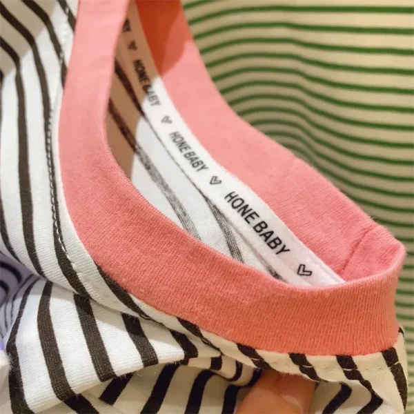 2024 New Baby Short Sleeve T Shirt Cotton Infant Striped T Shirt Summer Boy Girl Clothes Baby Cute Striped Tops Kids Tee - Image 5