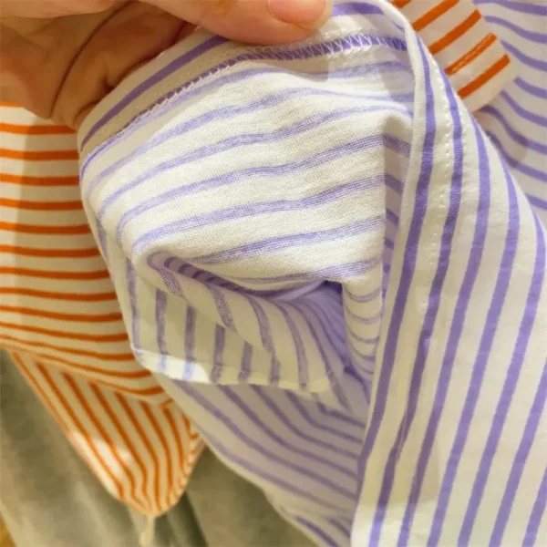 2024 New Baby Short Sleeve T Shirt Cotton Infant Striped T Shirt Summer Boy Girl Clothes Baby Cute Striped Tops Kids Tee - Image 4