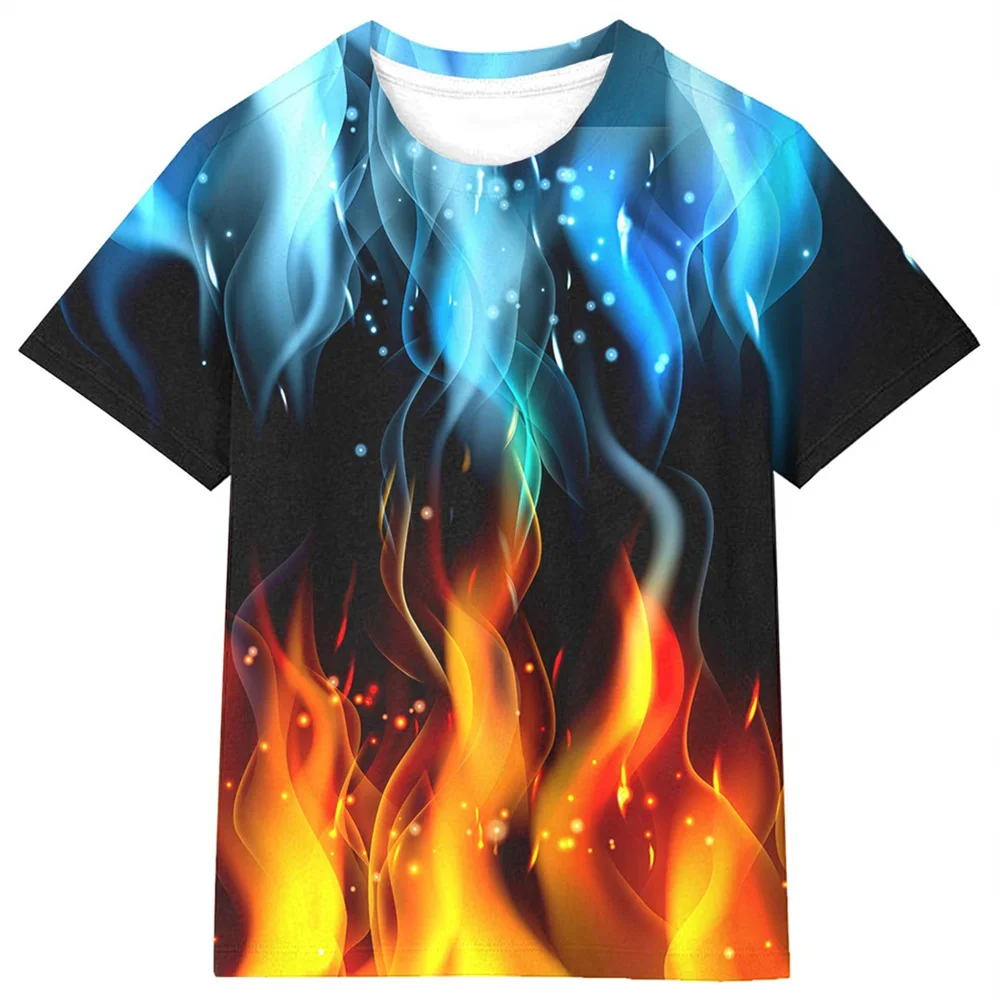 kids T-Shirts 3D Print Flame lightning Pattern Round Neck T-Shirts Casual Boys Girls Tops Oversized Fashion Kids Tees Clothing kids T-Shirts 3D Print Flame lightning Pattern Round Neck T-Shirts Casual Boys Girls Tops Oversized Fashion Kids Tees Clothing