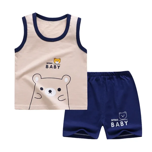 Baby Boy Clothes Casual Tracksuit  Pure Cotton Clothing Summer Clothes For Babies T-shirts + Pants For Kids Sports Outfit - Image 5