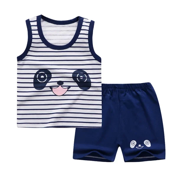 Baby Boy Clothes Casual Tracksuit  Pure Cotton Clothing Summer Clothes For Babies T-shirts + Pants For Kids Sports Outfit - Image 2