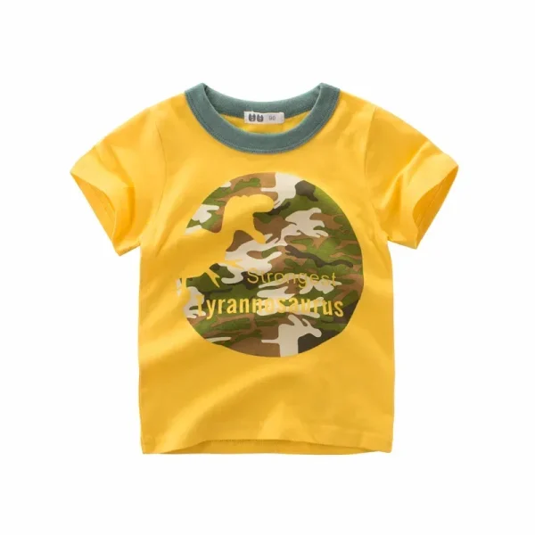2-9Y Summer Baby Boys Short Sleeve T-shirt Children Kids Cotton Cartoon Tops Little Boys Tees - Image 5