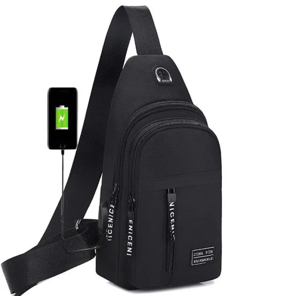 Men's Chest Bag Simple Storage Bags Men Travel Small Mini Black Crossbody Bag Mini Coffee Bag Shoulder Bag Satchel Handbags - Image 4