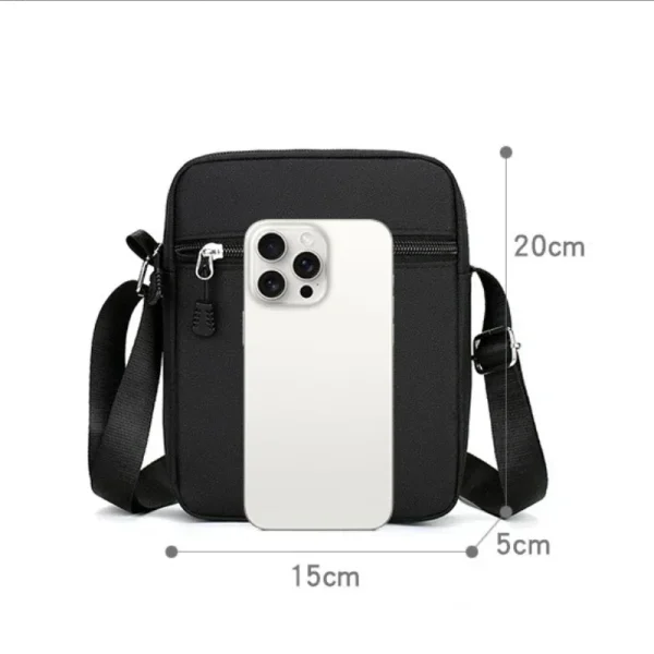 Oxford Shoulder Bag Durable Mini Black Mobile Phone Bag Waist Pack Men Crossbody Bags Man Bag Handbag - Image 6