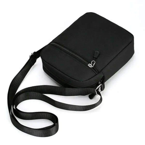 Oxford Shoulder Bag Durable Mini Black Mobile Phone Bag Waist Pack Men Crossbody Bags Man Bag Handbag - Image 4