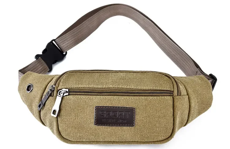 New Sports Waist Packs Casual Canvas Hidden Anti-theft Chest Bags Body Running for Men Women Tourist Cycle Crossbody Bag Pocket