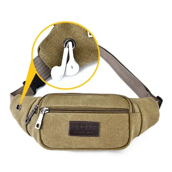 New Sports Waist Packs Casual Canvas Hidden Anti-theft Chest Bags Body Running for Men Women Tourist Cycle Crossbody Bag Pocket - Image 3