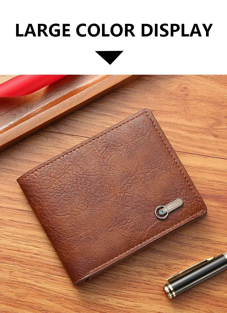 Men Purse Black Coin Wallet Male Business ID Cards Holder PU Leather Multiple Slot Casual Large Capacity Dollar Coin Money Bags Men Purse Black Coin Wallet Male Business ID Cards Holder PU Leather Multiple Slot Casual Large Capacity Dollar Coin Money Bags