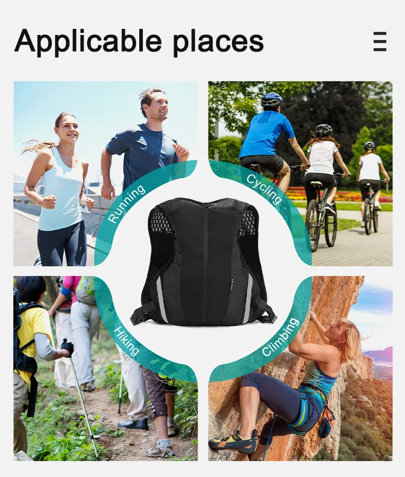 TINYAT Reflective Multi-function Vest Bag for Men Women Sports Chest Bag Hip Hop Street Cloth Bag Hiking Cycling Accessories TINYAT Reflective Multi-function Vest Bag for Men Women Sports Chest Bag Hip Hop Street Cloth Bag Hiking Cycling Accessories