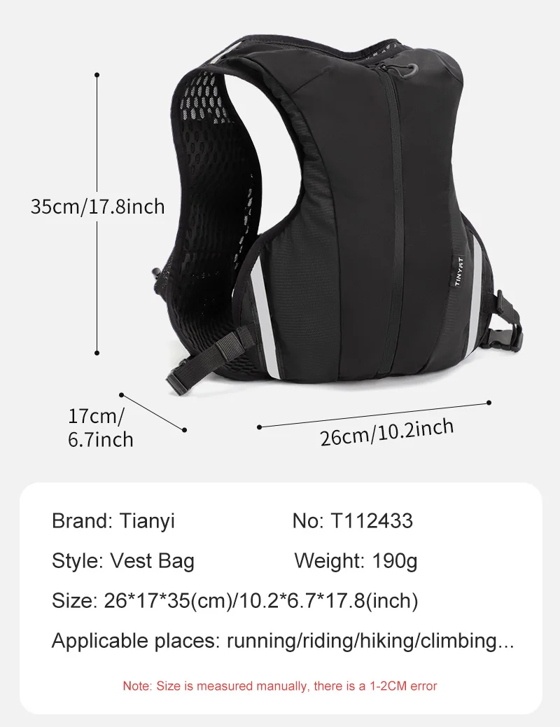 TINYAT Reflective Multi-function Vest Bag for Men Women Sports Chest Bag Hip Hop Street Cloth Bag Hiking Cycling Accessories TINYAT Reflective Multi-function Vest Bag for Men Women Sports Chest Bag Hip Hop Street Cloth Bag Hiking Cycling Accessories