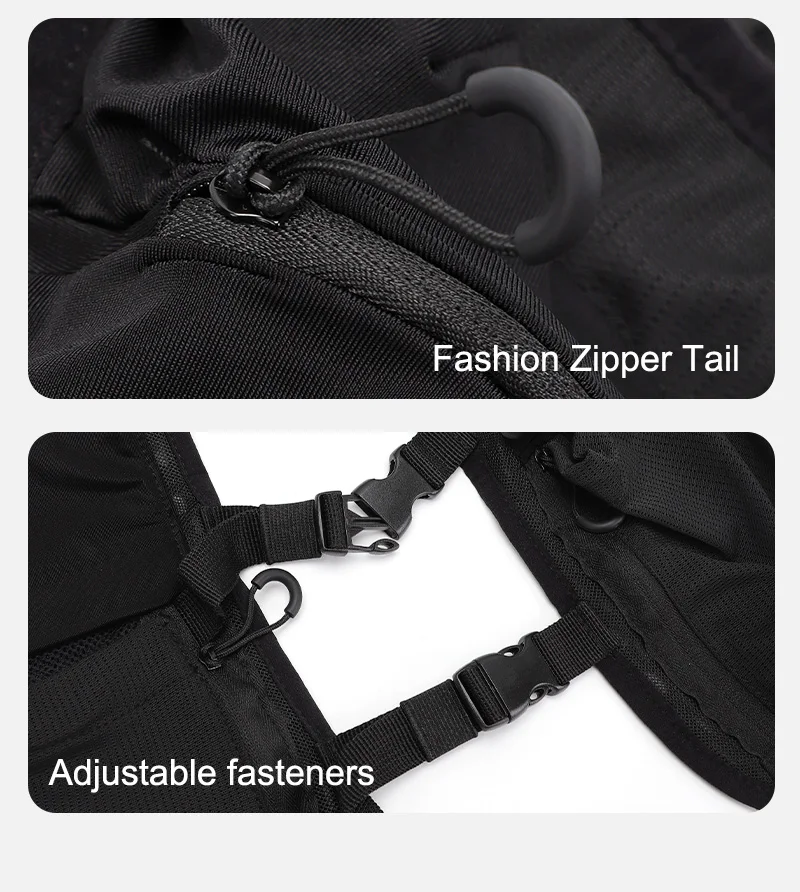 TINYAT Reflective Multi-function Vest Bag for Men Women Sports Chest Bag Hip Hop Street Cloth Bag Hiking Cycling Accessories TINYAT Reflective Multi-function Vest Bag for Men Women Sports Chest Bag Hip Hop Street Cloth Bag Hiking Cycling Accessories