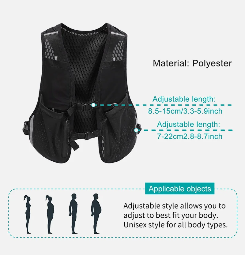TINYAT Reflective Multi-function Vest Bag for Men Women Sports Chest Bag Hip Hop Street Cloth Bag Hiking Cycling Accessories TINYAT Reflective Multi-function Vest Bag for Men Women Sports Chest Bag Hip Hop Street Cloth Bag Hiking Cycling Accessories