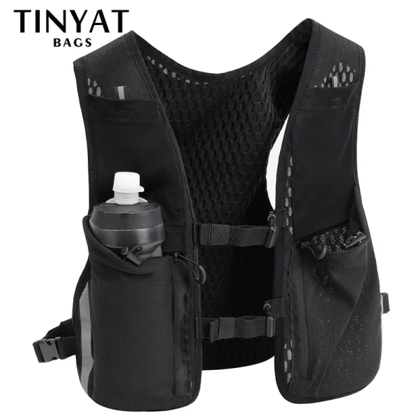 TINYAT Reflective Multi-function Vest Bag for Men Women Sports Chest Bag Hip Hop Street Cloth Bag Hiking Cycling Accessories
