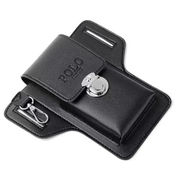2024 Fashion New Men's Belt Leather Case Vertical Multifunctional Portable Phone Waistpack Card Bag Can Be Keyed Pu Leather Gift - Image 6
