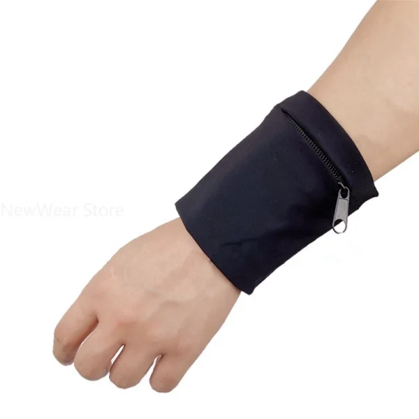 Sports Wristband Gym Wrist Bag Breathable Pocket Sweatband Wrist Wallet for Running Cycling Sweatbands for Women Men - Image 3