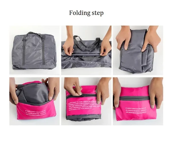2023 New Folding Travel Bag Men Women Large Capacity Waterproof Flight Bag Portable Storage Bag Female Luggage Bag Backpack 32L - Image 3