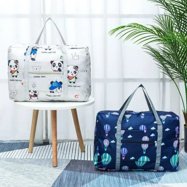 Large Capacity Foldable Travel Bag Waterproof Clothes Organizer Luggage Bag Carry-on Under The Seat Oxford cloth Travel Pouch - Image 3