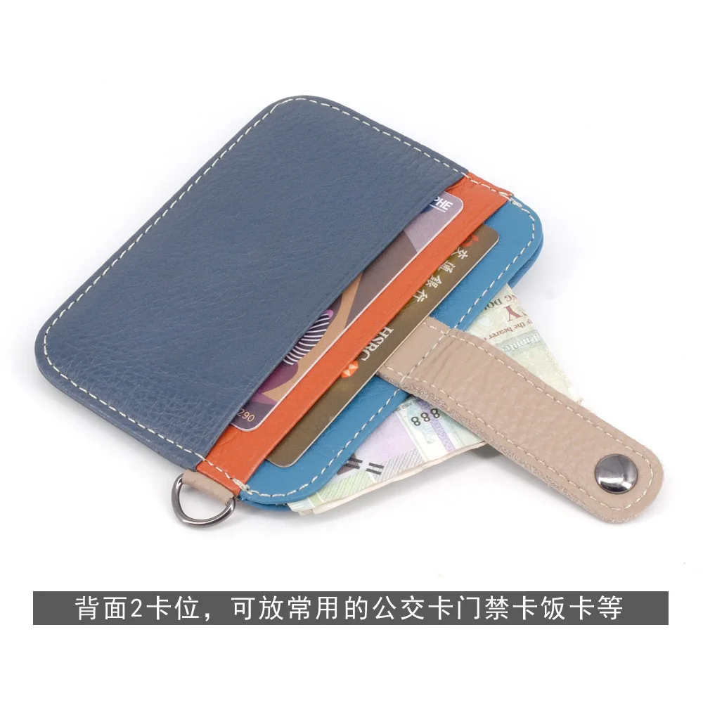 Men Genuine Leather Slim Wallet Male Small Purse Mini Money Bag Walet Thin Portomonee Carteras Man's Wallet Card Holder