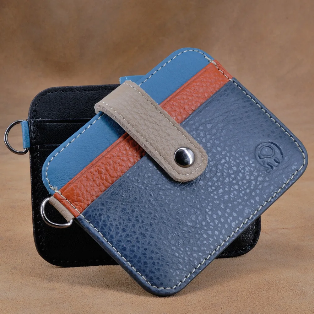 Men Genuine Leather Slim Wallet Male Small Purse Mini Money Bag Walet Thin Portomonee Carteras Man's Wallet Card Holder