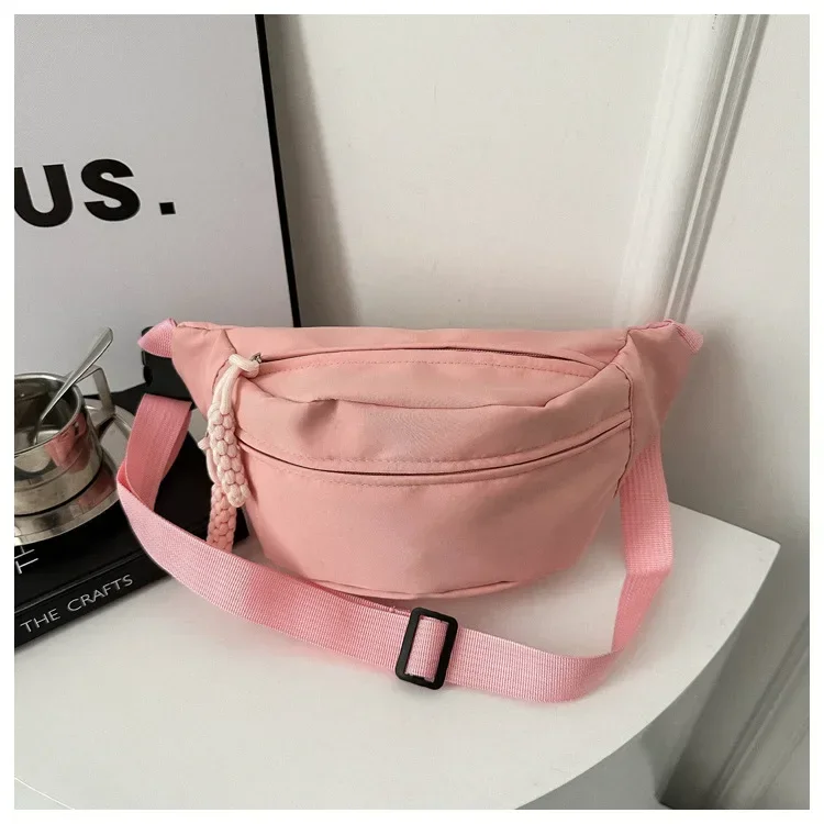 Chest Banana Bag for Women Sling Crossbody Waist Pack Canvas Running Waist Bag Casual Fanny Packs Sport Half Moon Belt Bag