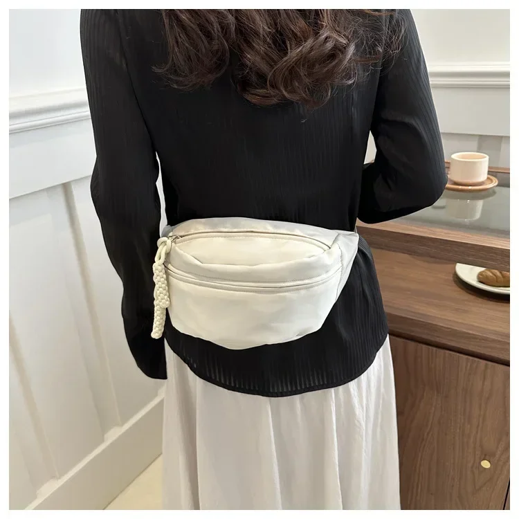 Chest Banana Bag for Women Sling Crossbody Waist Pack Canvas Running Waist Bag Casual Fanny Packs Sport Half Moon Belt Bag