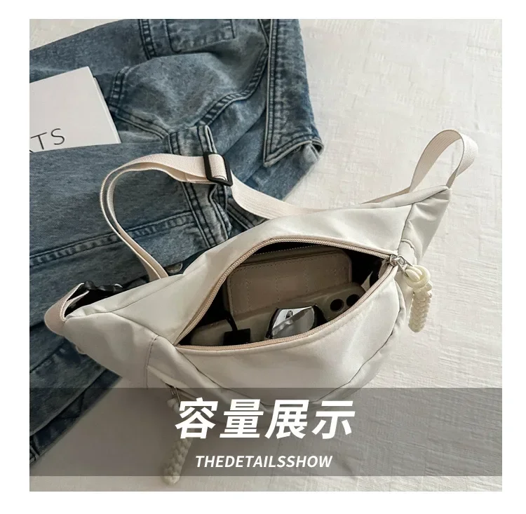 Chest Banana Bag for Women Sling Crossbody Waist Pack Canvas Running Waist Bag Casual Fanny Packs Sport Half Moon Belt Bag