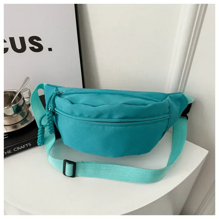 Chest Banana Bag for Women Sling Crossbody Waist Pack Canvas Running Waist Bag Casual Fanny Packs Sport Half Moon Belt Bag