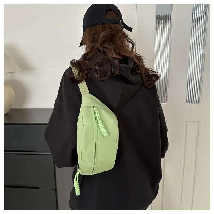 Chest Banana Bag for Women Sling Crossbody Waist Pack Canvas Running Waist Bag Casual Fanny Packs Sport Half Moon Belt Bag