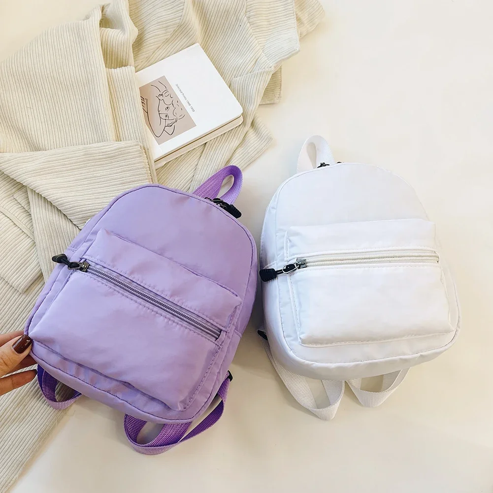 Women's Mini Backpack - Trendy Nylon Small Rucksack for Teen Girls, Lightweight School Bag Casual Daypack White Women's Mini Backpack - Trendy Nylon Small Rucksack for Teen Girls, Lightweight School Bag Casual Daypack White