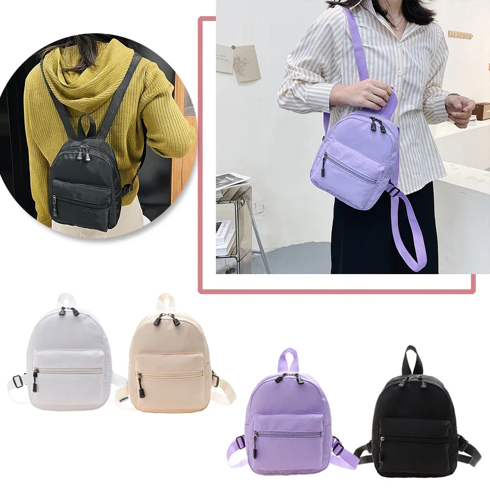 Women's Mini Backpack - Trendy Nylon Small Rucksack for Teen Girls, Lightweight School Bag Casual Daypack White Women's Mini Backpack - Trendy Nylon Small Rucksack for Teen Girls, Lightweight School Bag Casual Daypack White