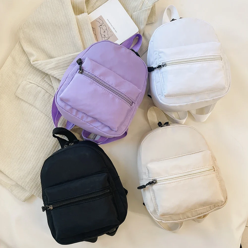 Women's Mini Backpack - Trendy Nylon Small Rucksack for Teen Girls, Lightweight School Bag Casual Daypack White Women's Mini Backpack - Trendy Nylon Small Rucksack for Teen Girls, Lightweight School Bag Casual Daypack White