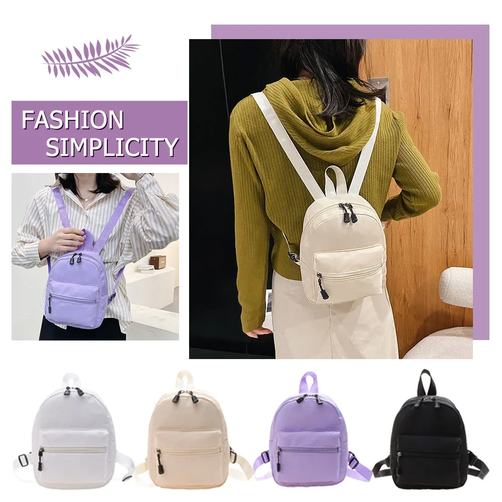 Women's Mini Backpack - Trendy Nylon Small Rucksack for Teen Girls, Lightweight School Bag Casual Daypack White Women's Mini Backpack - Trendy Nylon Small Rucksack for Teen Girls, Lightweight School Bag Casual Daypack White