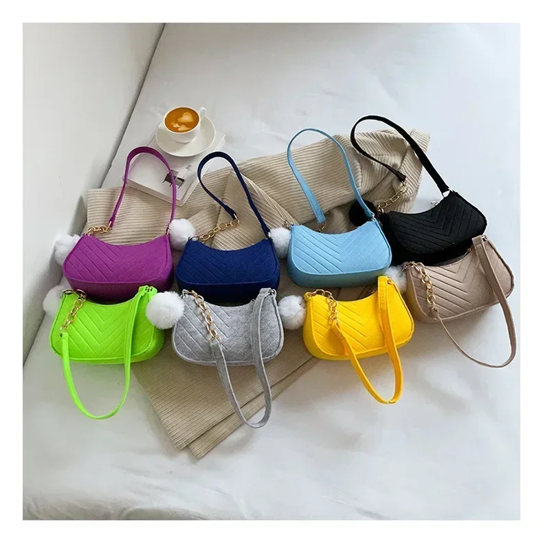 Stylish Women's Leather Tote Bag, Mini Crossbody Bag with Chain Strap, Solid Color Casual Underarm Shoulder Purse for Daily Use